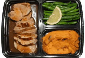 Roasted Pork Roast with Sweet Potatoes and Green Beans